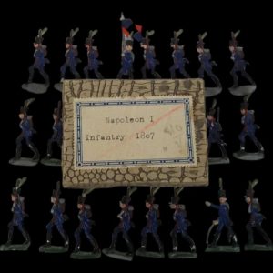 c1900/20 Napoleon I Infantry 1807 Vintage Tin Flats 20 Pieces. Boxed