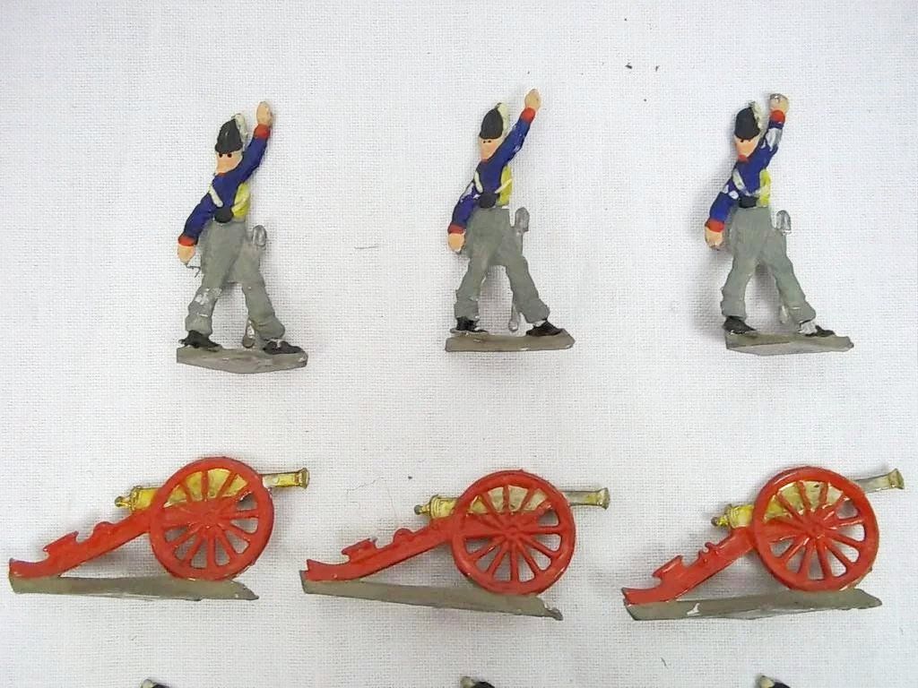 c1900/20 Royal Horse Artillery Vintage Tin/Lead Flats 18 Pieces. Boxed - Image 4