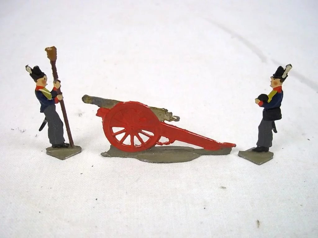 c1900/20 "Artillery" Vintage Tin Flats 19 Pieces. Boxed - Image 3