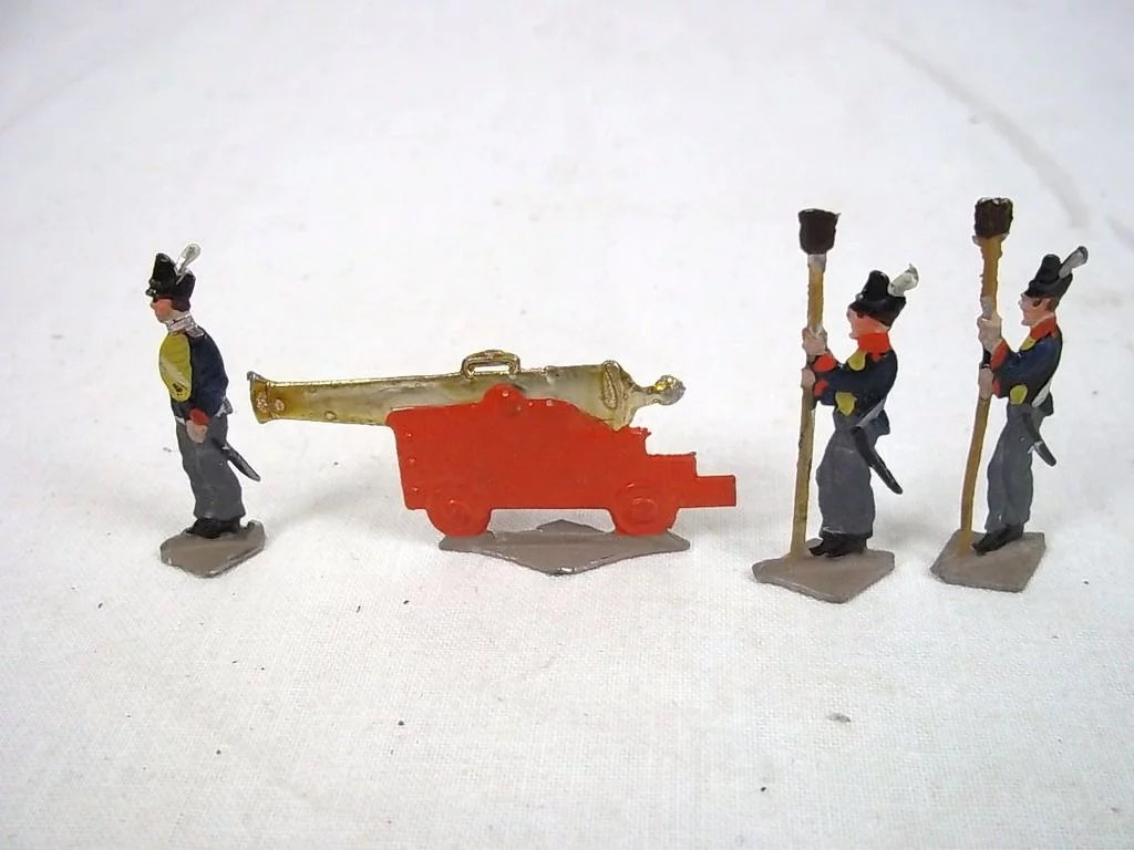 c1900/20 "Artillery" Vintage Tin Flats 19 Pieces. Boxed - Image 4