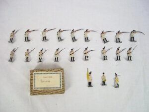 c1900/20 "Austrian Infantry" Vintage Tin Flats 21 Pieces. Boxed