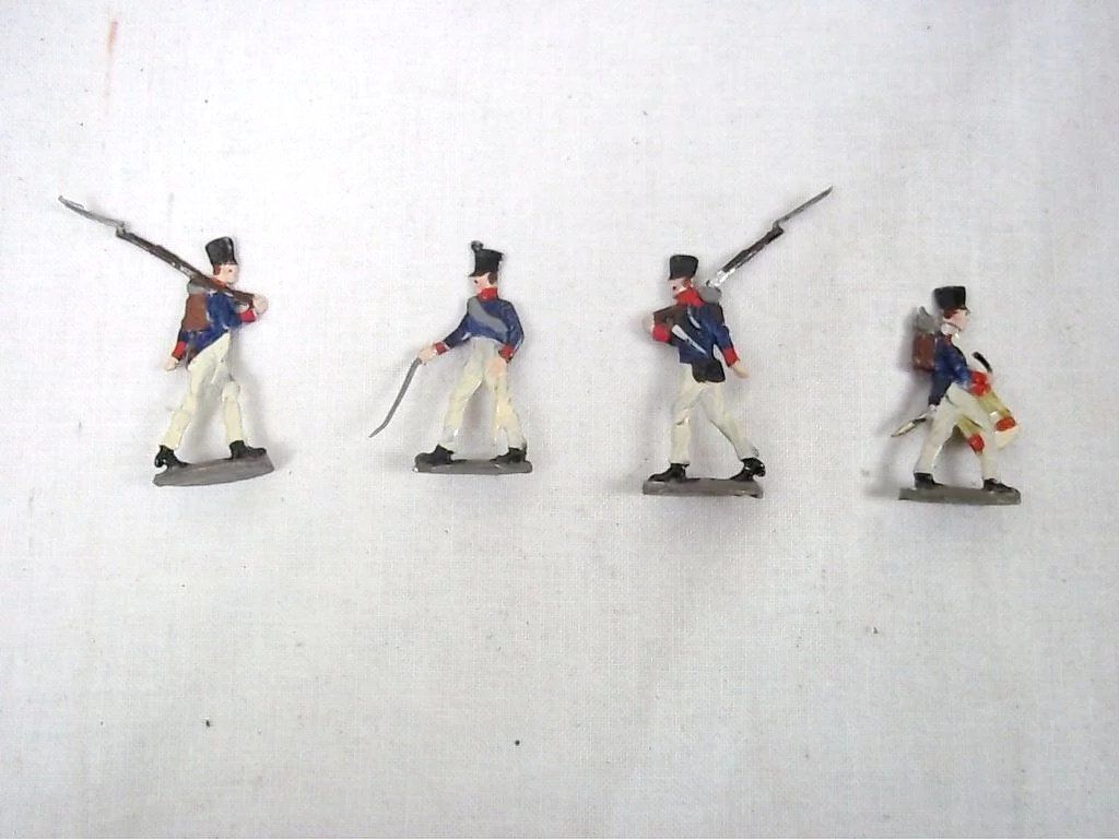 c1900/20 "French Infantry Marching 1814" Vintage Tin Flats 20 Pieces. Boxed - Image 2
