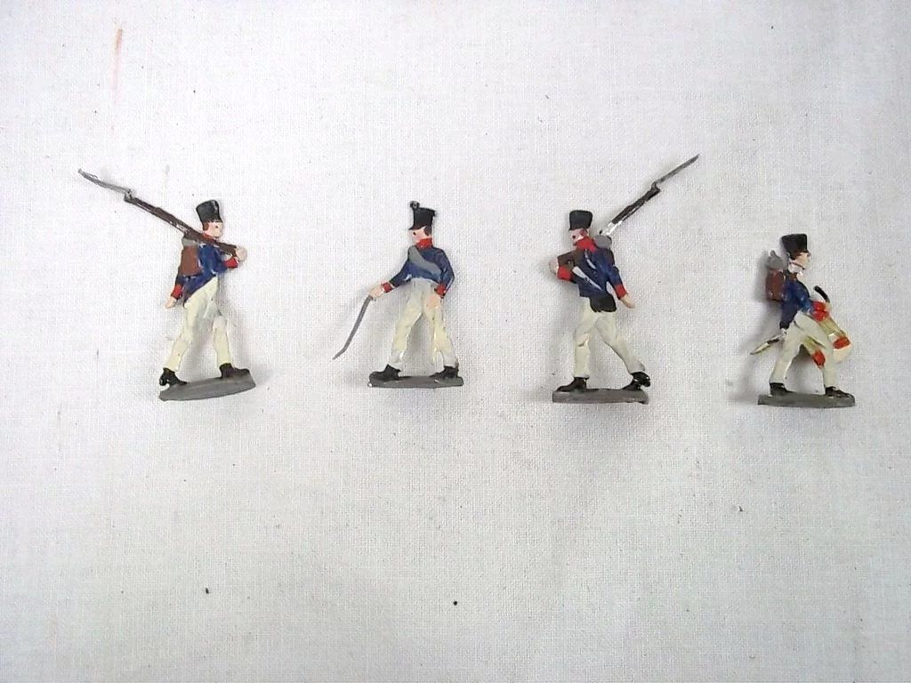 c1900/20 "French Infantry Marching 1814" Vintage Tin Flats 20 Pieces. Boxed - Image 3