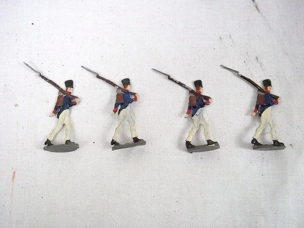 c1900/20 "French Infantry Marching 1814" Vintage Tin Flats 20 Pieces. Boxed - Image 4