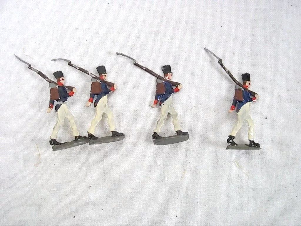 c1900/20 "French Infantry Marching 1814" Vintage Tin Flats 20 Pieces. Boxed - Image 6