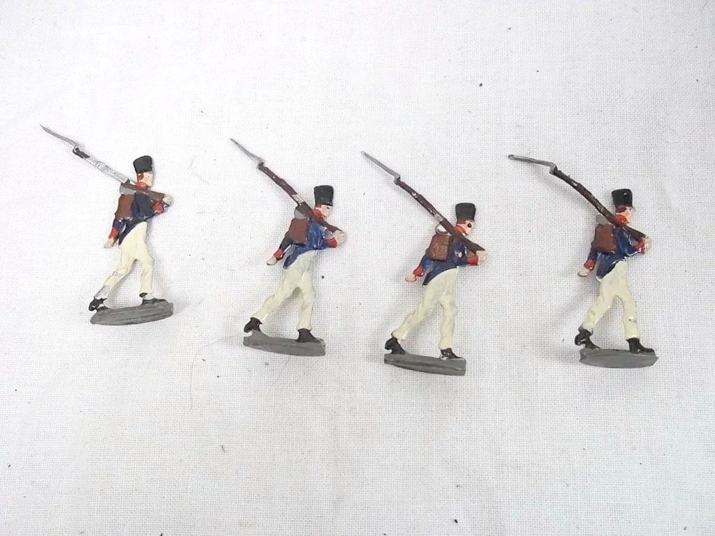 c1900/20 "French Infantry Marching 1814" Vintage Tin Flats 20 Pieces. Boxed - Image 7