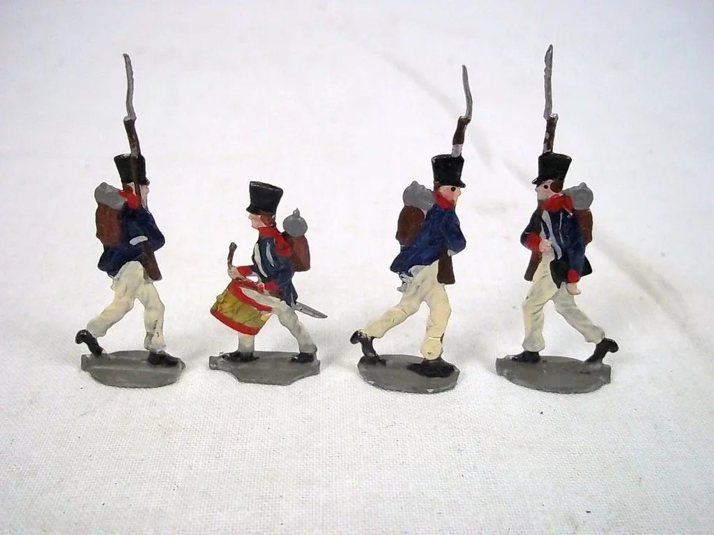 c1900/20 "French Infantry Storming 1814" Vintage Tin Flats 21 Pieces. Boxed - Image 3
