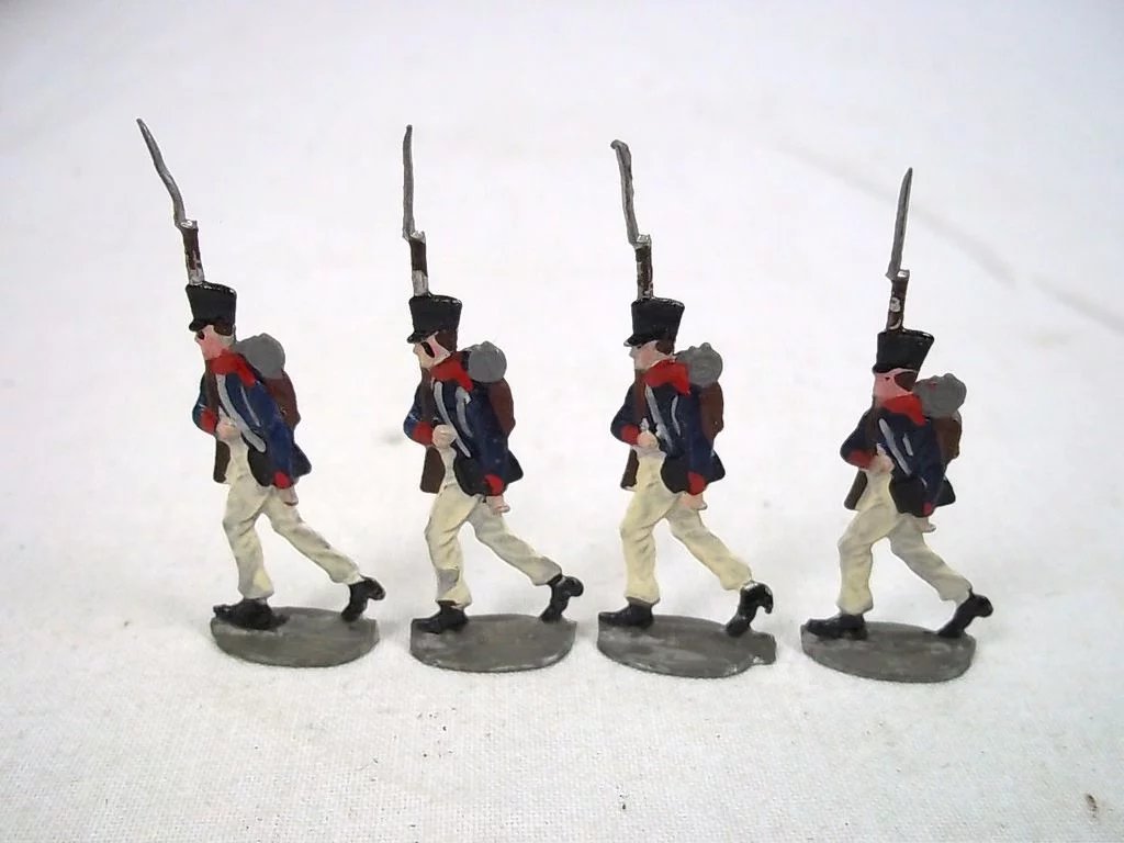 c1900/20 "French Infantry Storming 1814" Vintage Tin Flats 21 Pieces. Boxed - Image 6