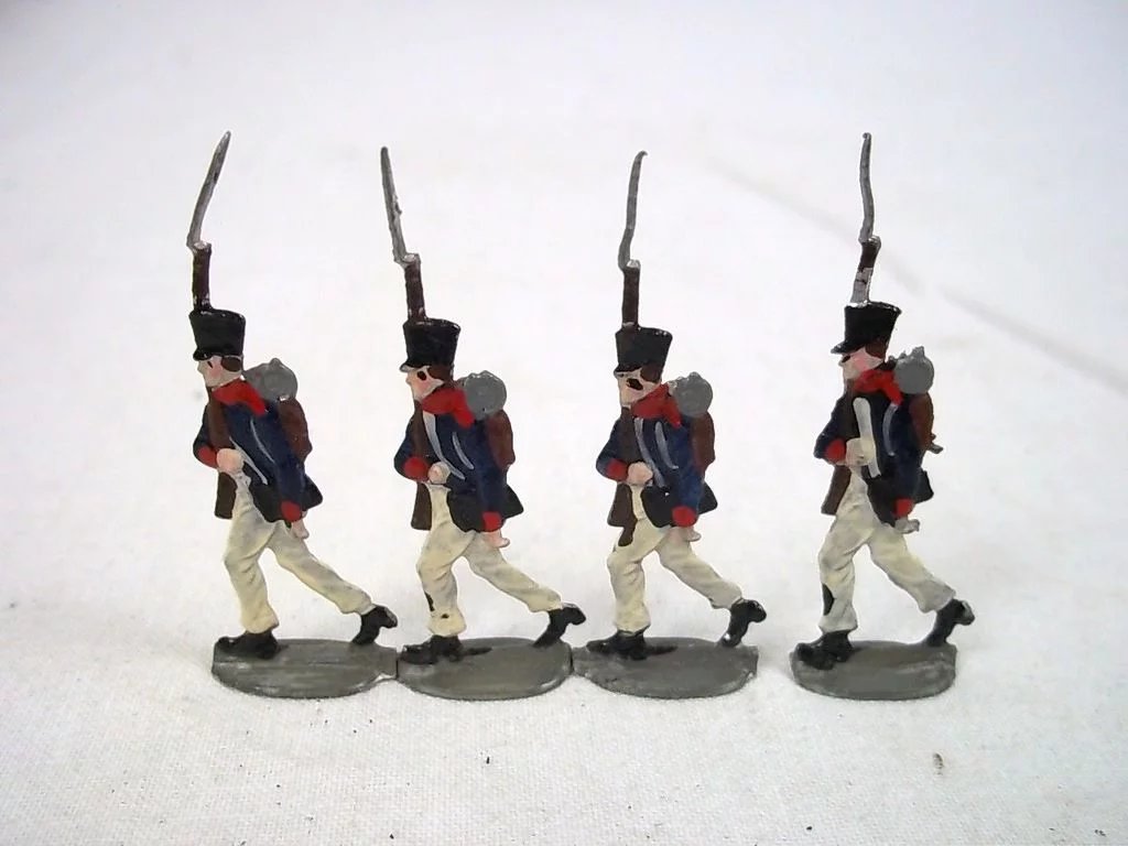 c1900/20 "French Infantry Storming 1814" Vintage Tin Flats 21 Pieces. Boxed - Image 7
