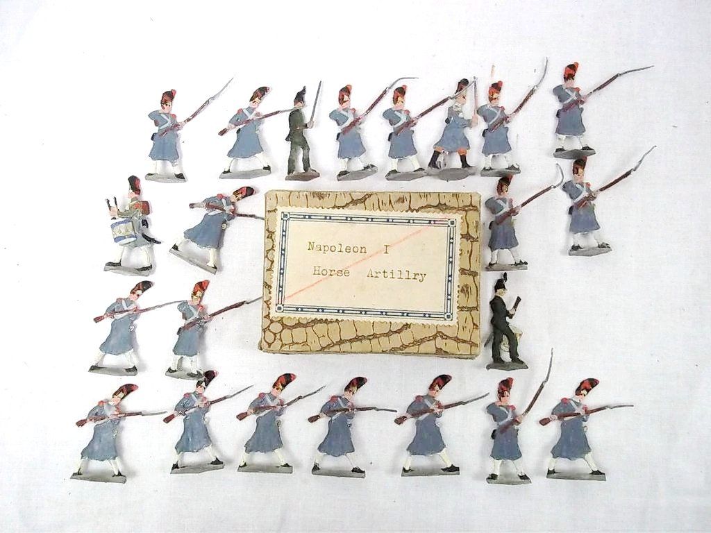 c1900/20 "Russian Infantry" Vintage Tin Flats 20 Pieces. Boxed