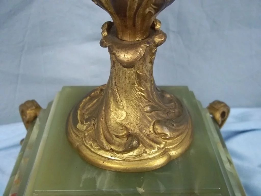 c1900 French Ormolu & Onyx 5 Branch Candelabra - Image 10