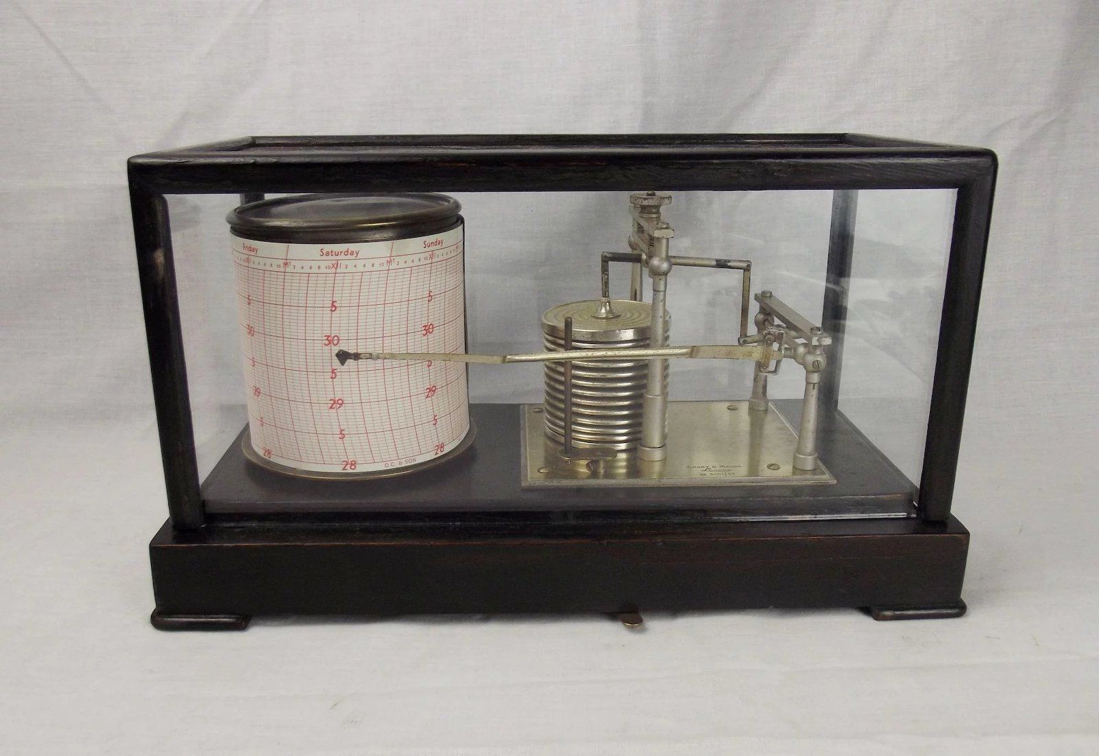 c1900 Short & Mason Cased Barograph