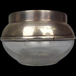 c1900 Silver Rimmed Glass Bowl