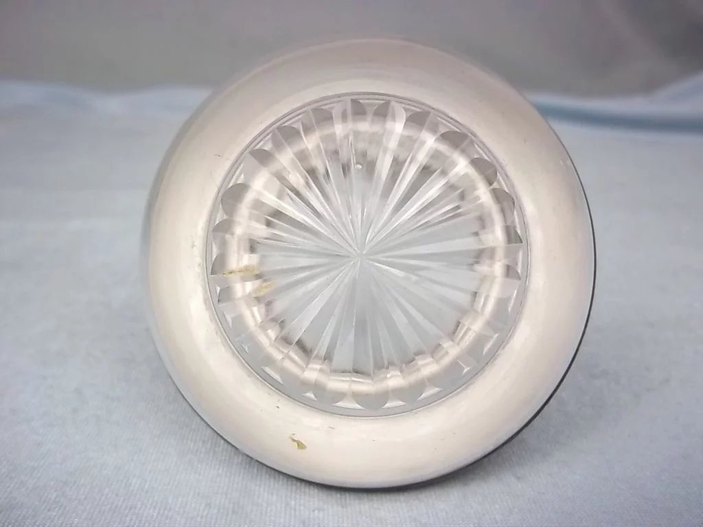c1900 Silver Rimmed Glass Bowl - Image 5