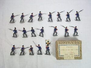 c1900 "Prussia Infantry of the Line" Vintage Tin Flats 20 Pieces. Boxed