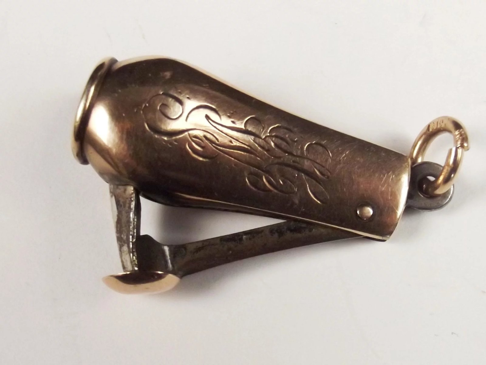c1913 9ct Rose Gold Birmingham Cigar Cutter - Image 2