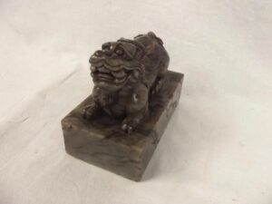 c1920 Imperial Workshops Chinese Nephrite Jade Carving Of A Dragon/Imperial Seal
