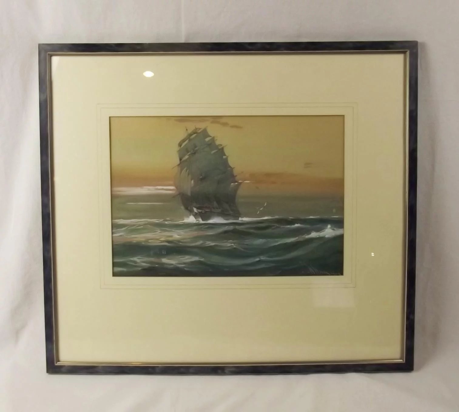 c1929 Wilfred Knox ‘In The Trade Winds’ Watercolour Of A Clipper - Image 2