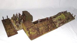 c1935-42 Lineol & Elastolin Defensive Emplacement Set With 14 Figures