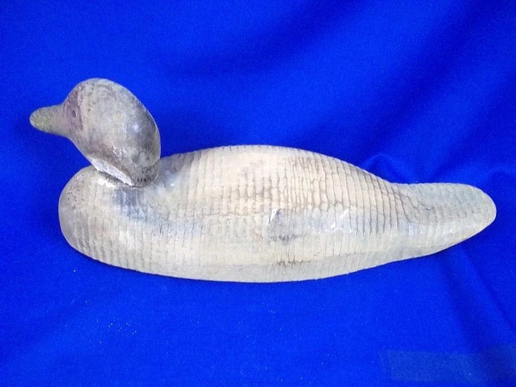 c1940 Hand Carved Wooden Folk Art American Duck Decoy - Image 2