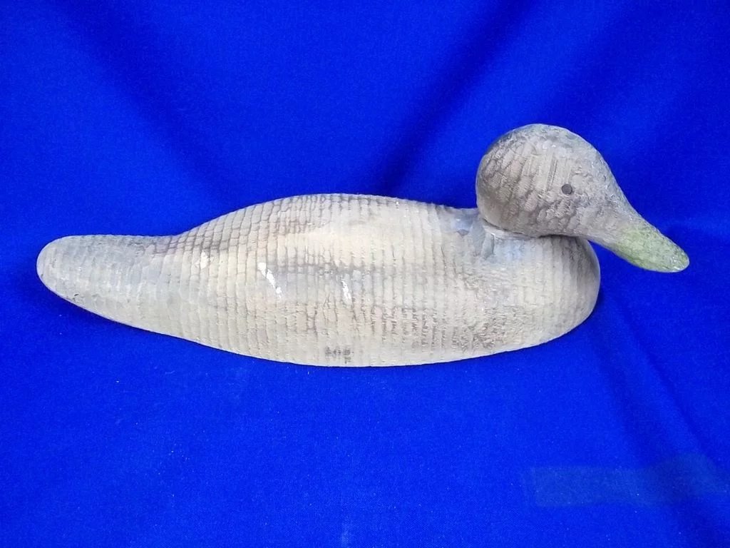 c1940 Hand Carved Wooden Folk Art American Duck Decoy - Image 4