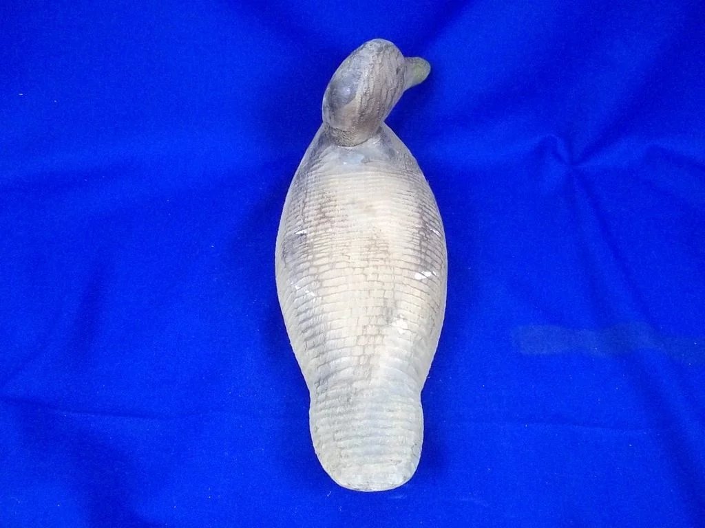 c1940 Hand Carved Wooden Folk Art American Duck Decoy - Image 5