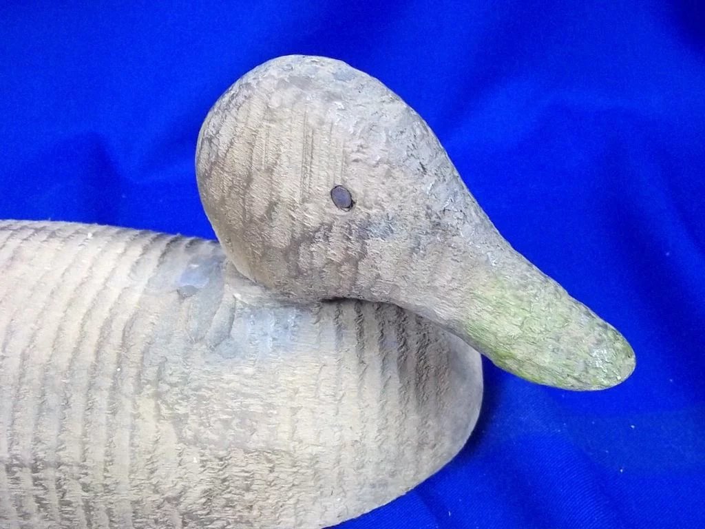 c1940 Hand Carved Wooden Folk Art American Duck Decoy - Image 6