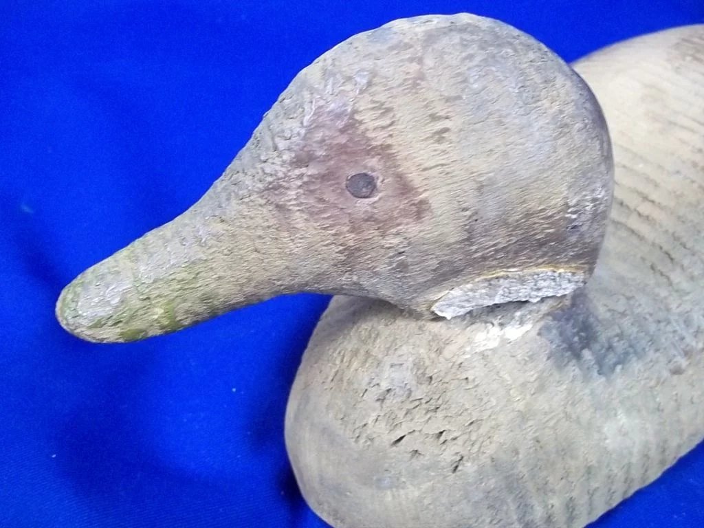 c1940 Hand Carved Wooden Folk Art American Duck Decoy - Image 7