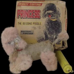 c1950 Alps Princess The Begging Poodle Battery Powered Dog
