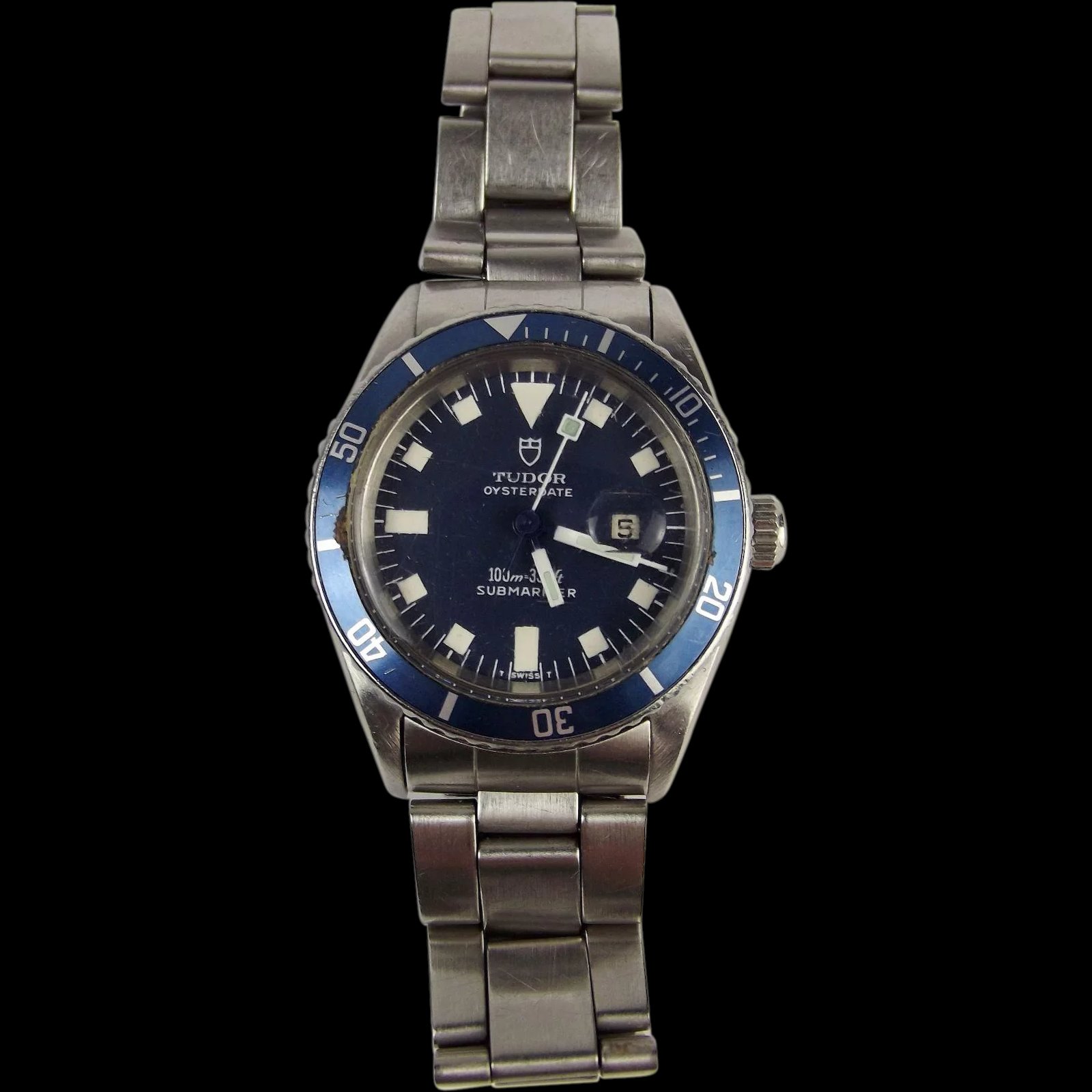 c1976 Ladies Rolex Tudor Oysterdate Snowflake Submariner Wristwatch