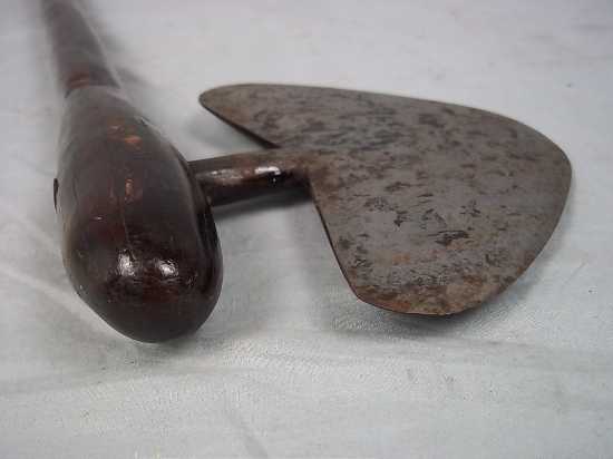 A 19th Century African Tribal Fighting Axe with a Hardwood Shaft - Image 5