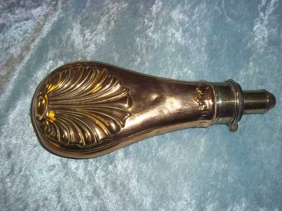 19th Century Brass Bartram & Co Powder Flask - Image 2