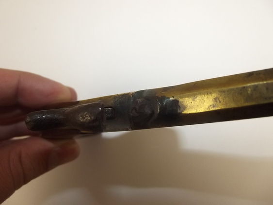 19th Century, Brass Octagonal Cannon Barreled Percussion Pocket Pistol None Muzzleloader - Image 2
