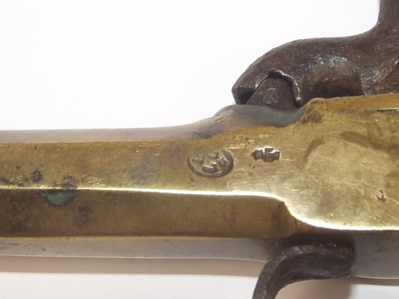 19th Century, Brass Octagonal Cannon Barreled Percussion Pocket Pistol None Muzzleloader - Image 10