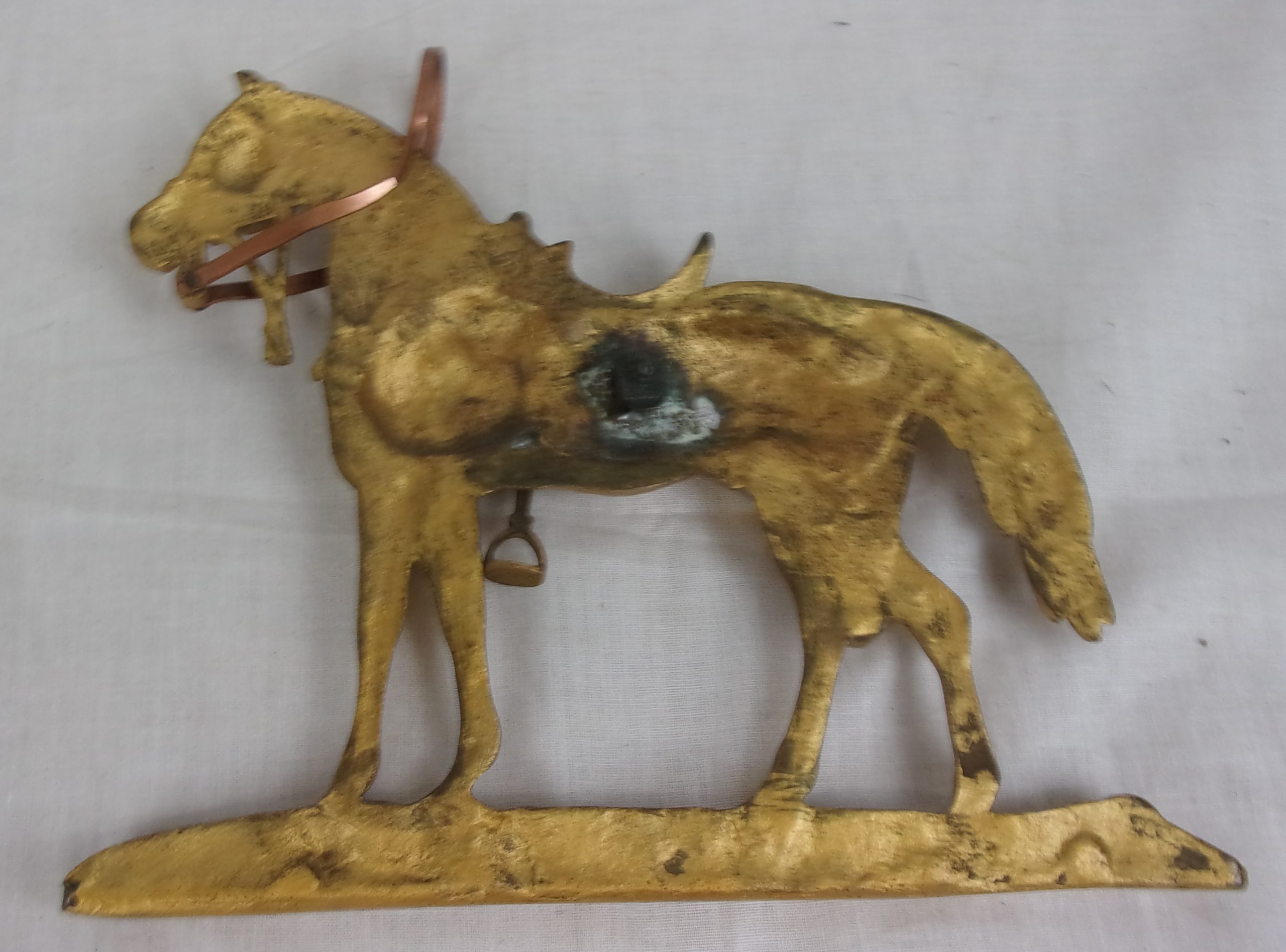Circa 1850 Gilt Half Horse With Saddle Cloth - Image 2