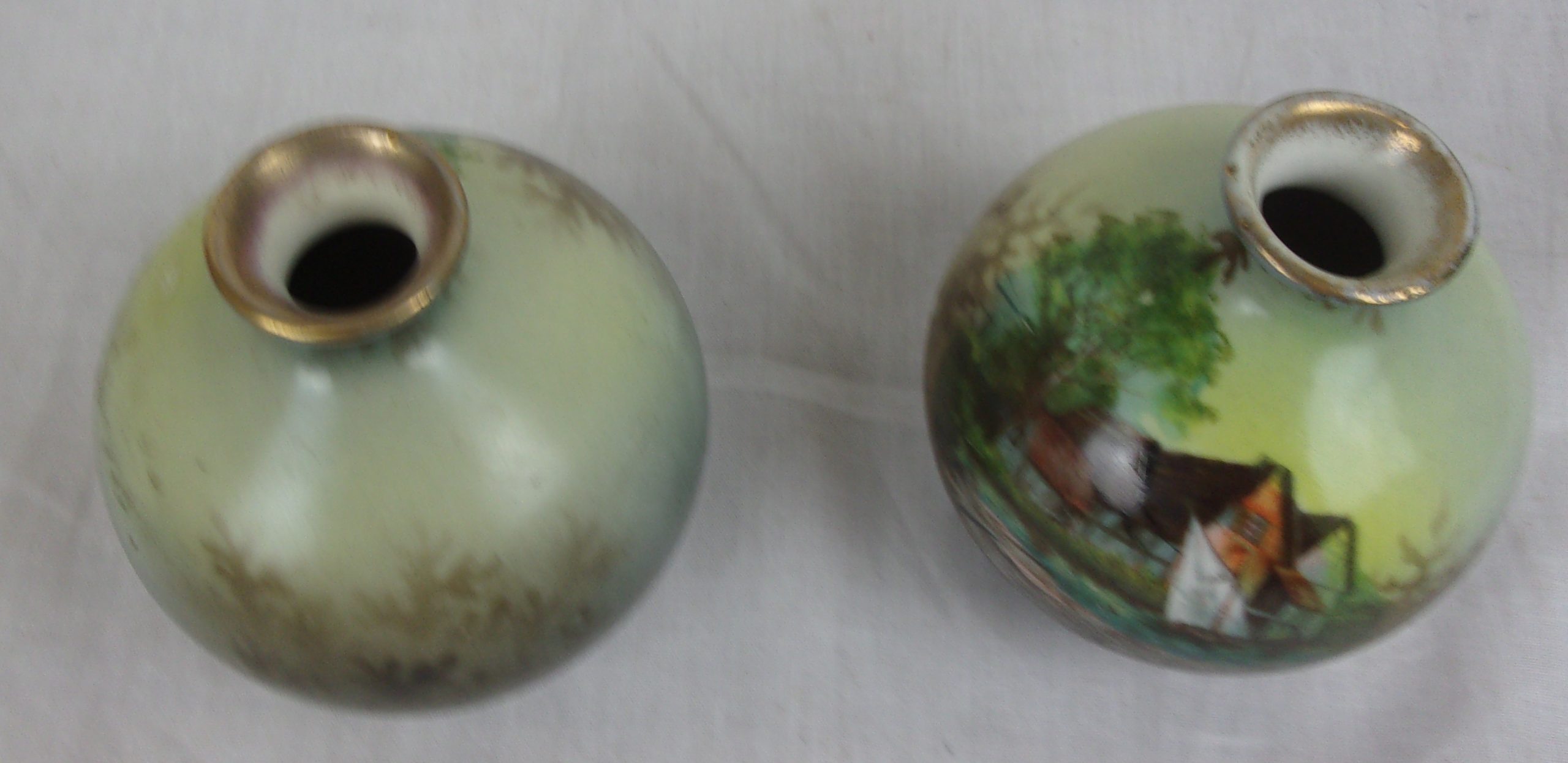Pair Of Circa 1890 Royal Worcester Squat Globular Vases - Image 4