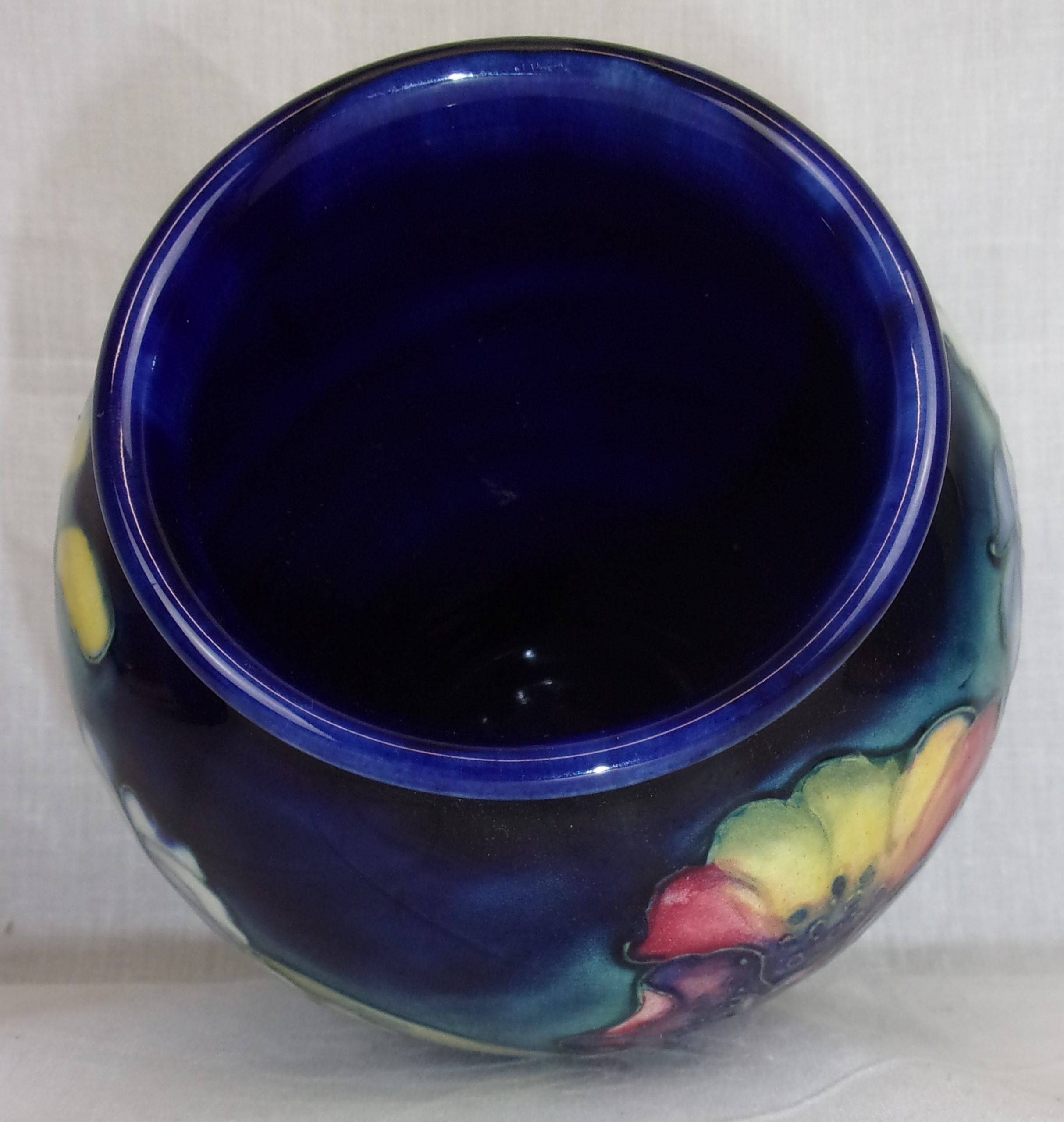 1930's William Moorcroft Orchid Pattern Squat Balluster Form Vase - Image 2