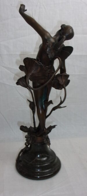 Art Nouveau Bronze Of A Semi Nude Female Pixie By Franz Rosse (1858-1900)