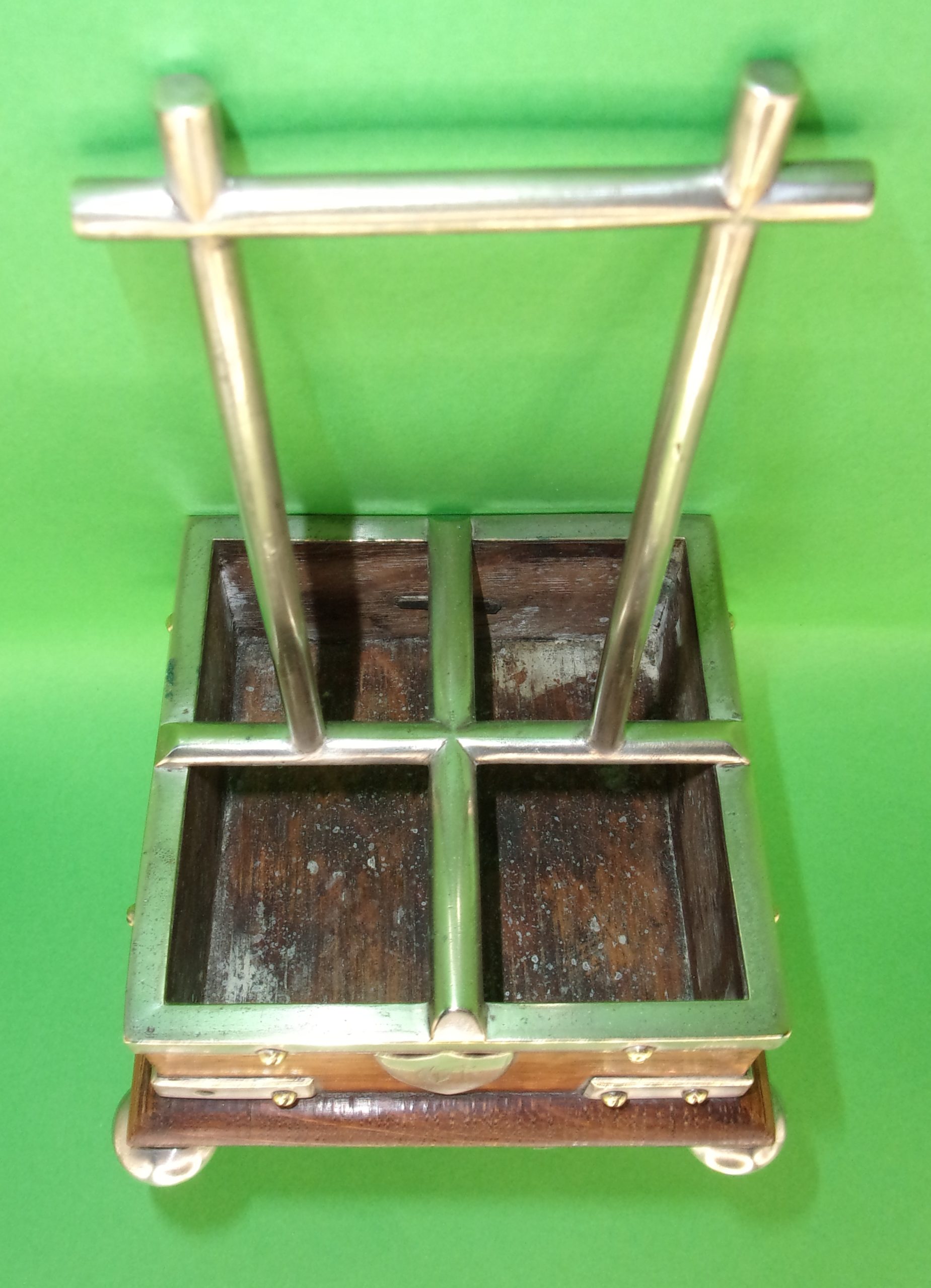 Silver Plated And Oak Cruet Set In The Manner Of Christopher Dresser - Image 6