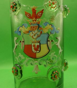 19th Century Bohemian Historismus Armorial Glass