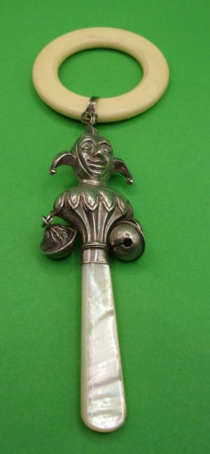 Silver Rattle Modelled As A Jester Birmingham 1978