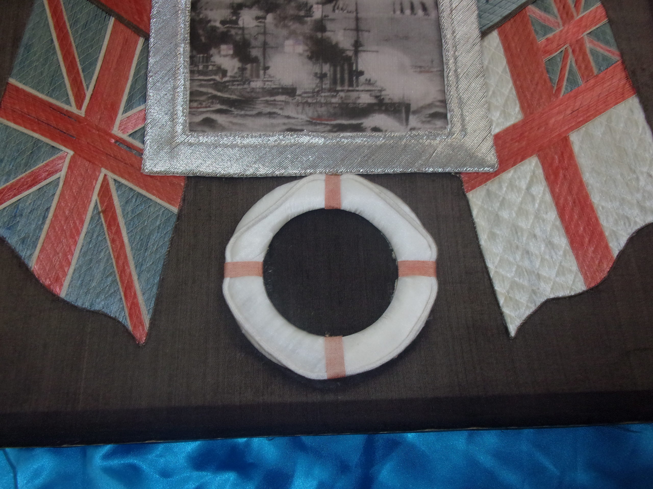 Late Victorian Silk Work Of Royal Navy Battleships - Image 7