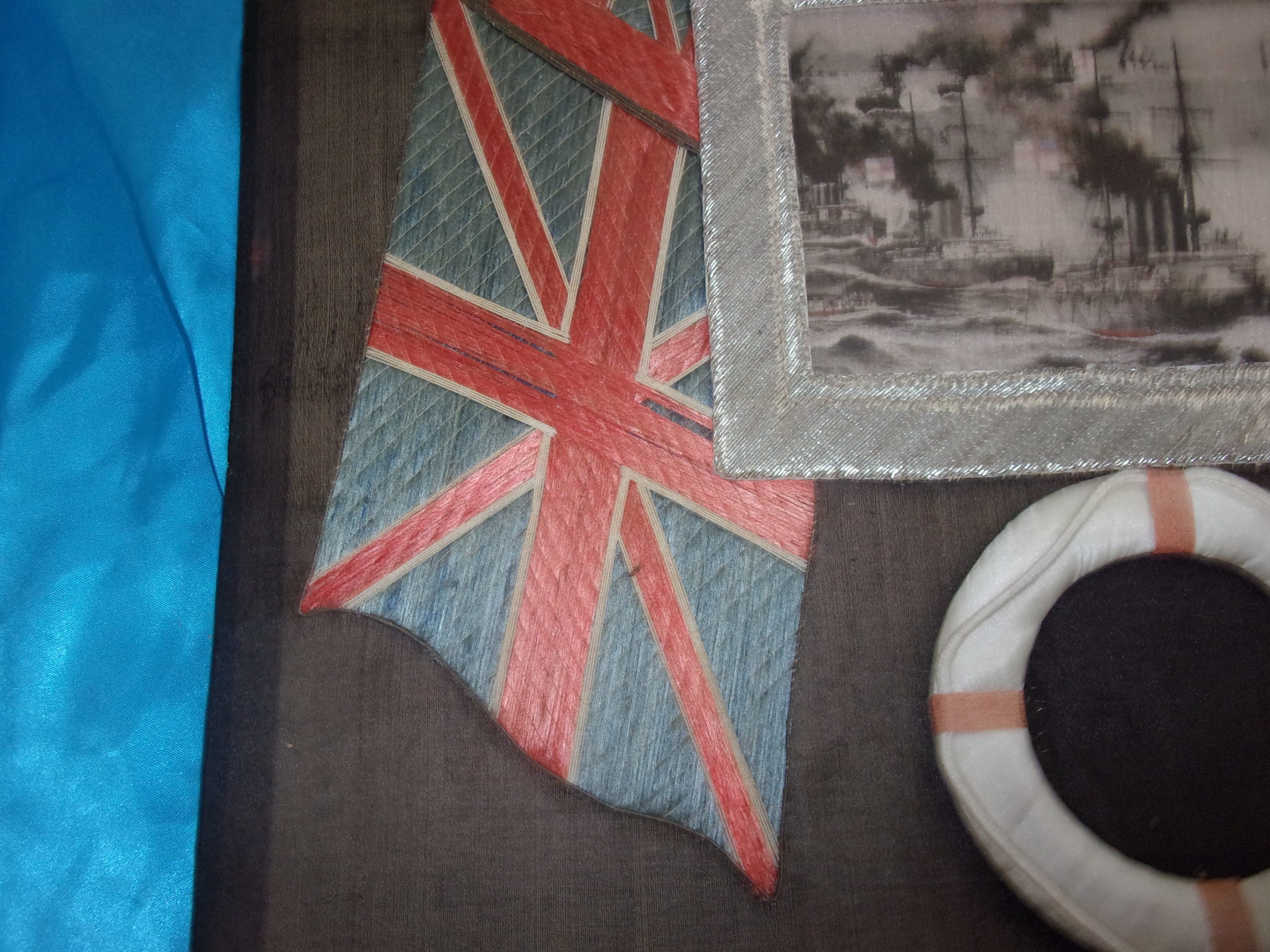 Late Victorian Silk Work Of Royal Navy Battleships - Image 9