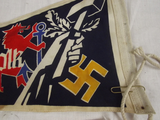 3rd Reich 1937 Schaffendes Volk Dusseldorf Pennant - Image 4