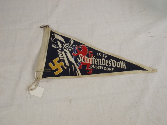 3rd Reich 1937 Schaffendes Volk Dusseldorf Pennant - Image 5