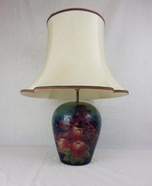 Large Ovoid Form Moorcroft Blue Finches Table Lamp