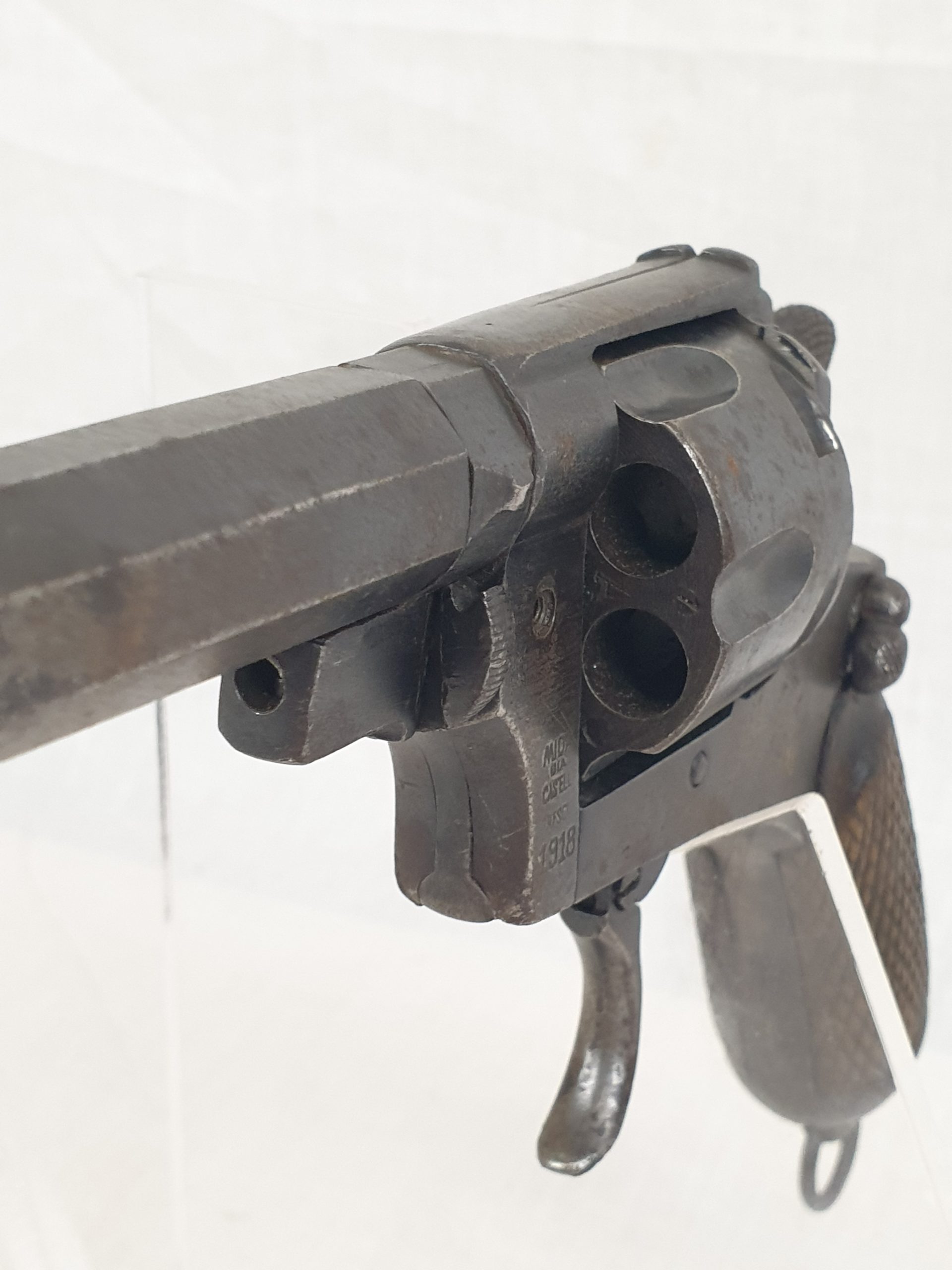 A WW1 Italian 1918 Dated Castelli 10.35mm Revolver with Folding Trigger & Octagonal Barrel - Image 10