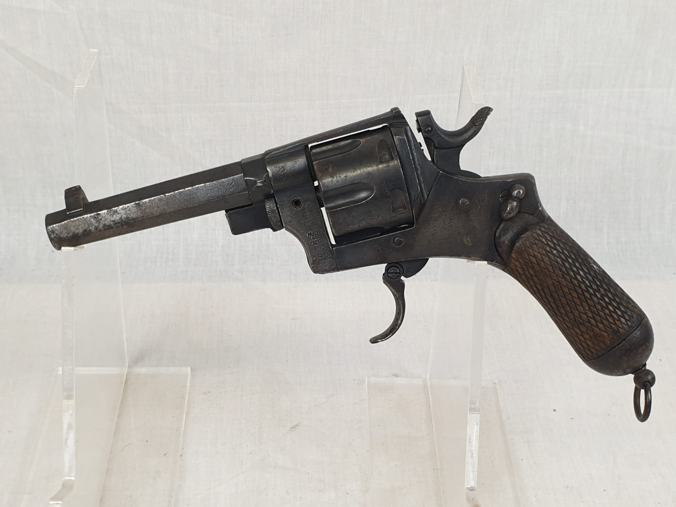 A WW1 Italian 1918 Dated Castelli 10.35mm Revolver with Folding Trigger & Octagonal Barrel - Image 2