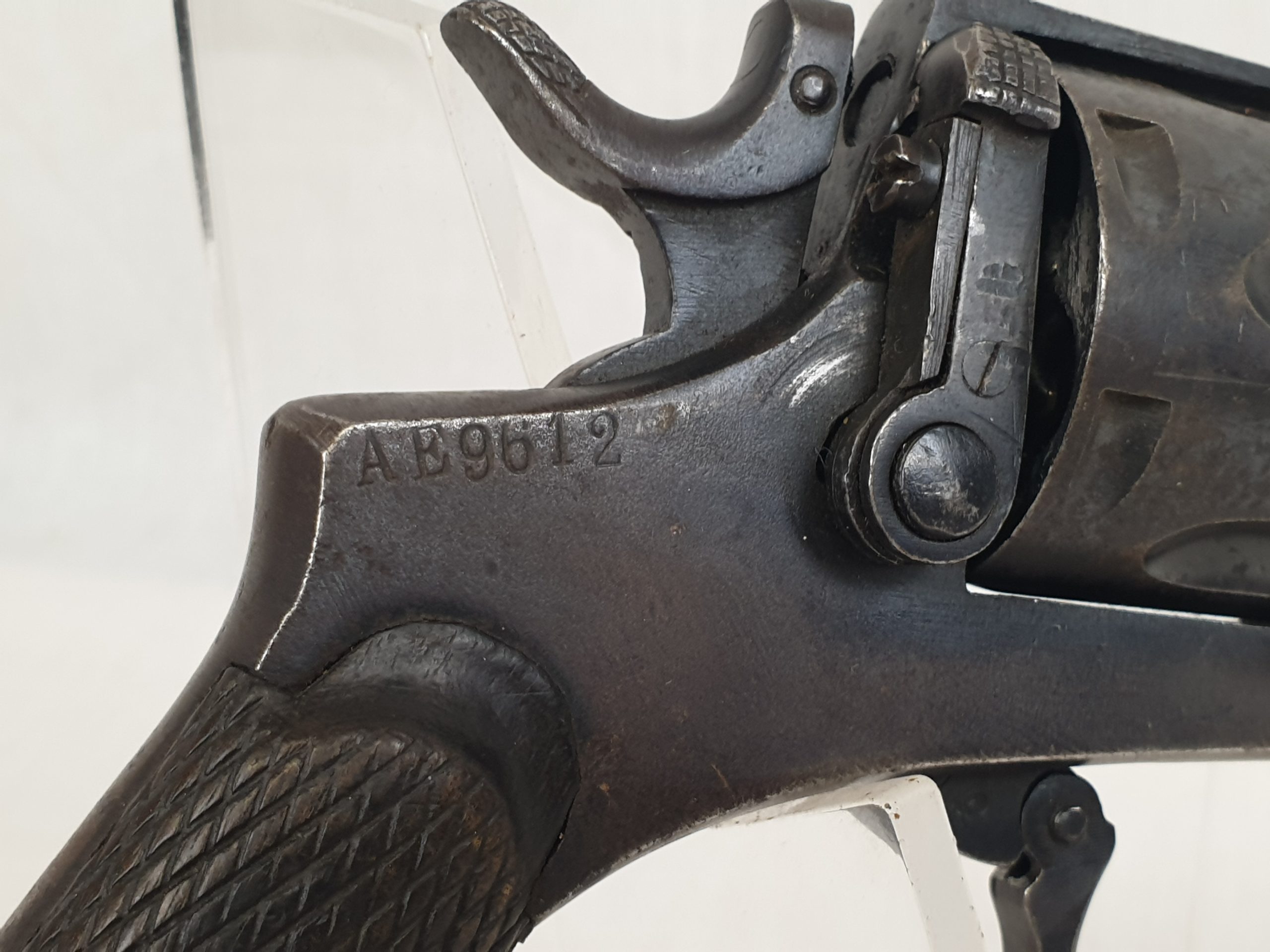 A WW1 Italian 1918 Dated Castelli 10.35mm Revolver with Folding Trigger & Octagonal Barrel - Image 6