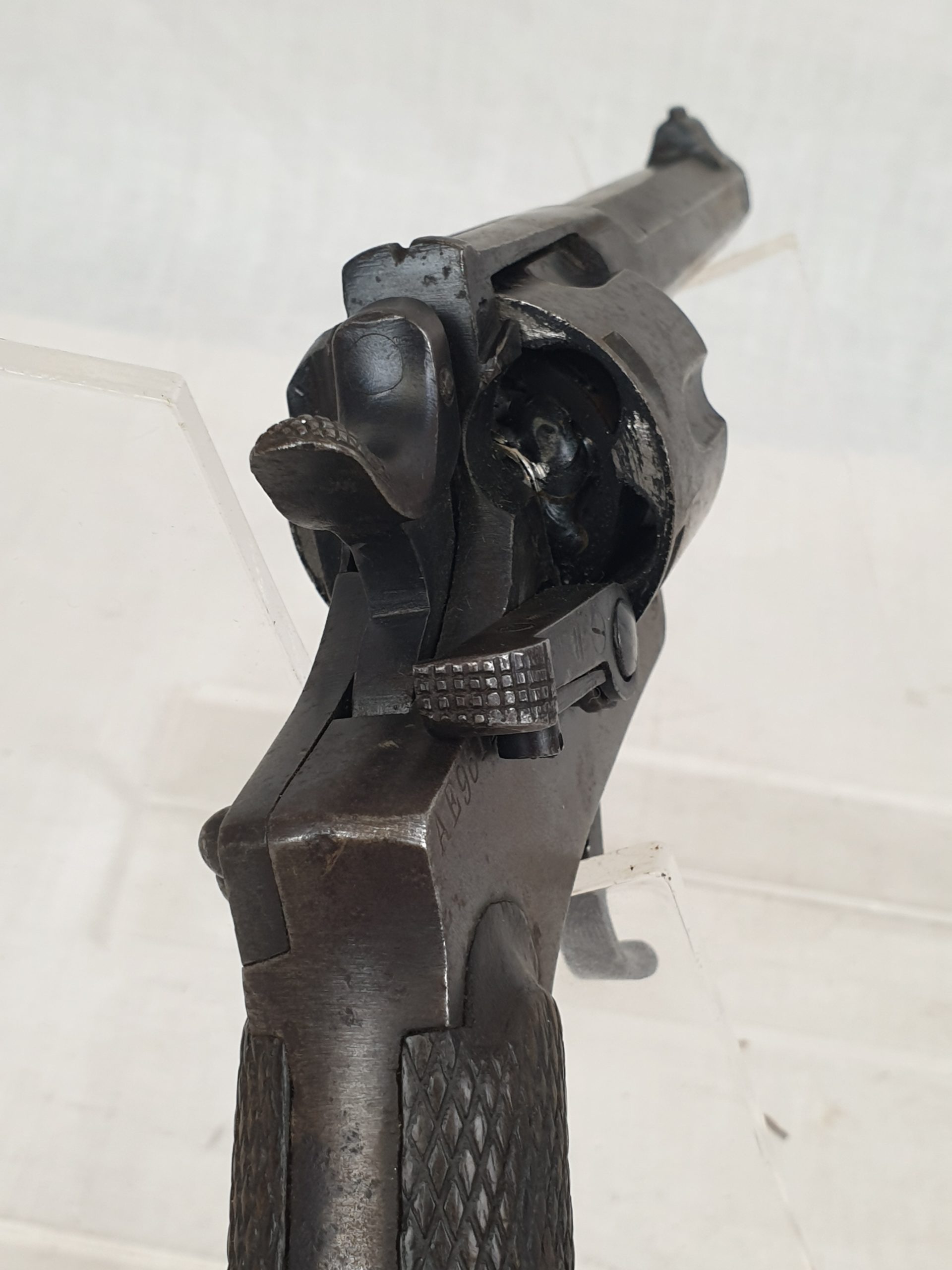 A WW1 Italian 1918 Dated Castelli 10.35mm Revolver with Folding Trigger & Octagonal Barrel - Image 8